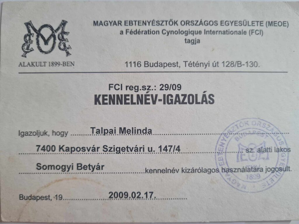fci kennel certificate
