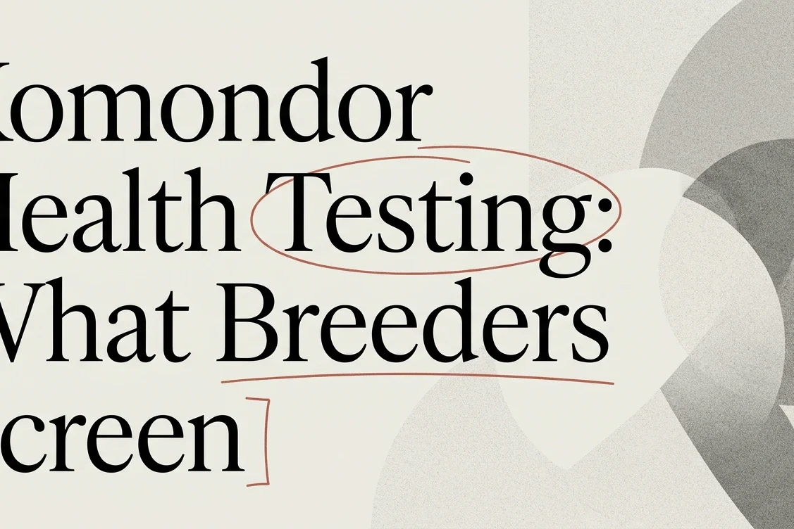 Komondor Health Testing: What Breeders Screen Komondor Health Testing: What Breeders Screen