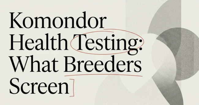 Komondor Health Testing: What Breeders Screen