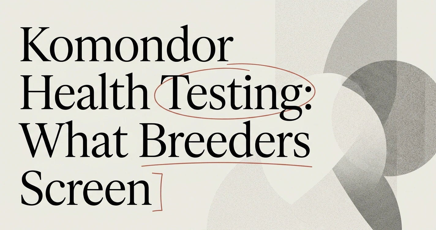 Komondor Health Testing: What Breeders Screen