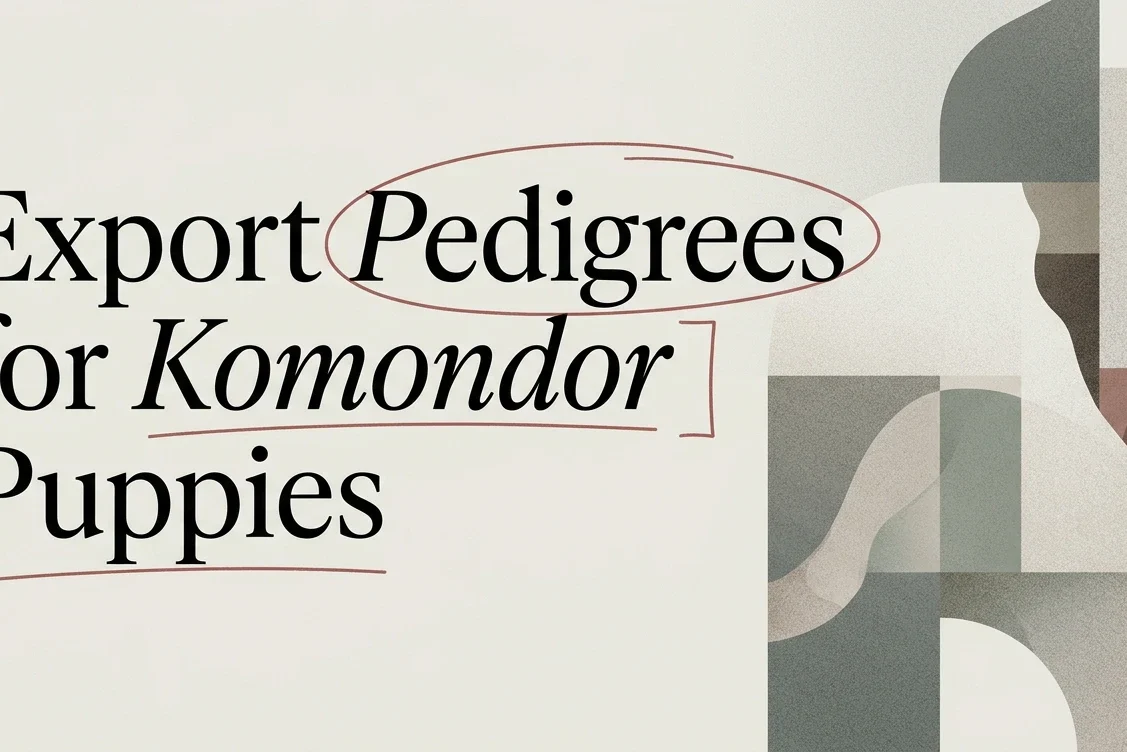 Understanding Export Pedigrees for Komondor Puppies Understanding Export Pedigrees for Komondor Puppies